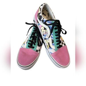 Vans x Disney Old Skool 80s Mickey Pink Teal Checkerboard size 7